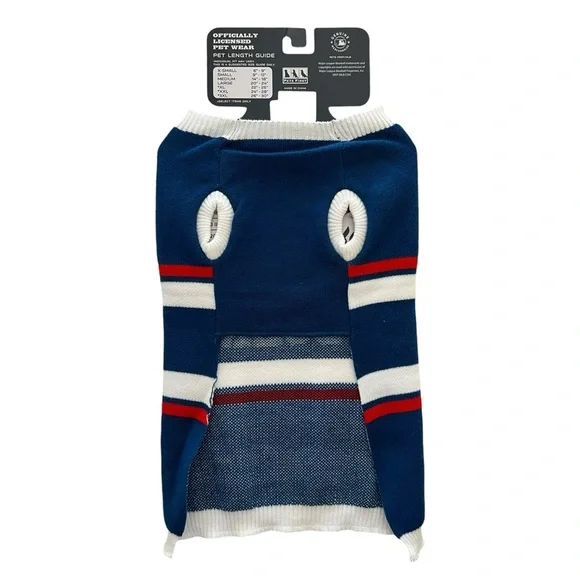MLB Los Angeles Dodgers Dog Pet Knit Sweater Blue White Red Size Large - Picture 4 of 5